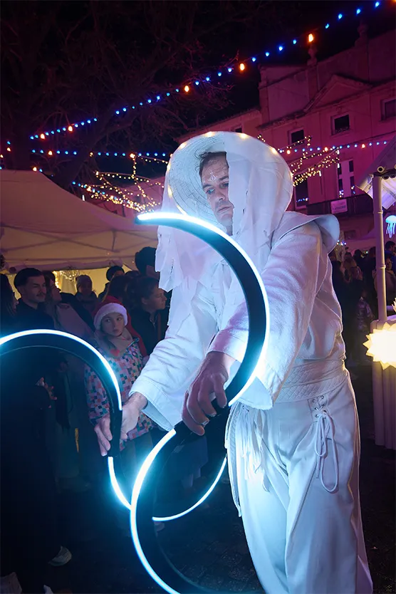 animation d'évènement, jonglerie lumineuse - LED
